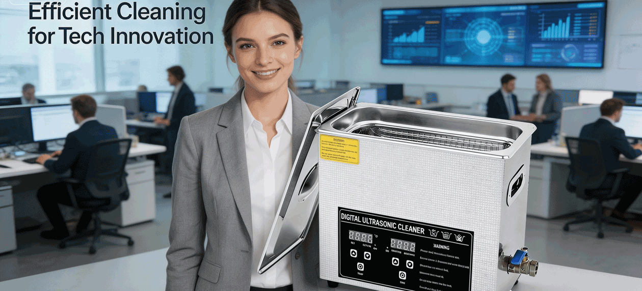 Custom industrial ultrasonic cleaner with integrated drying and filtration modules