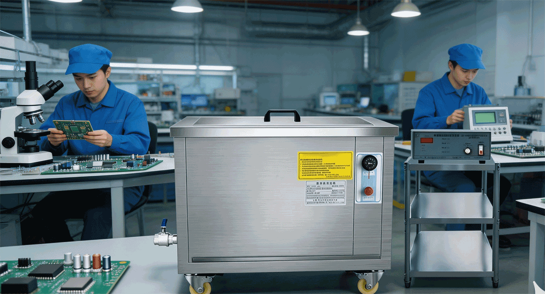 Metal parts ultrasonic cleaning - precision machining, stamped parts, castings