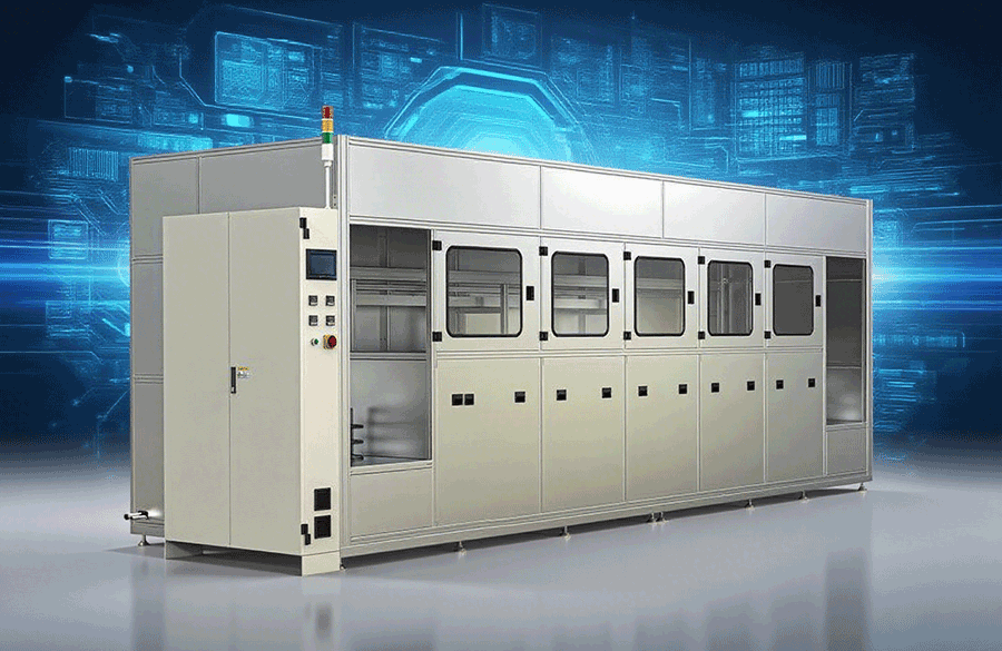 Modular multi-stage ultrasonic cleaning station