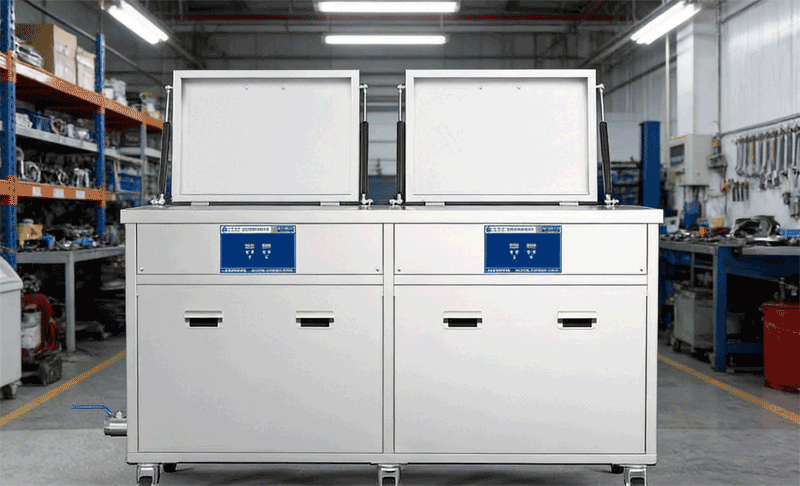 Custom industrial cleaning system with digital control panel