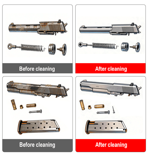 Ultrasonic cleaning of metal parts and precision components