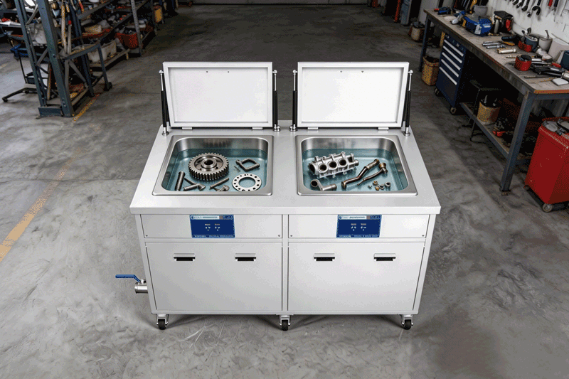 Auto parts ultrasonic cleaning - engine components, carburetors, fuel injectors