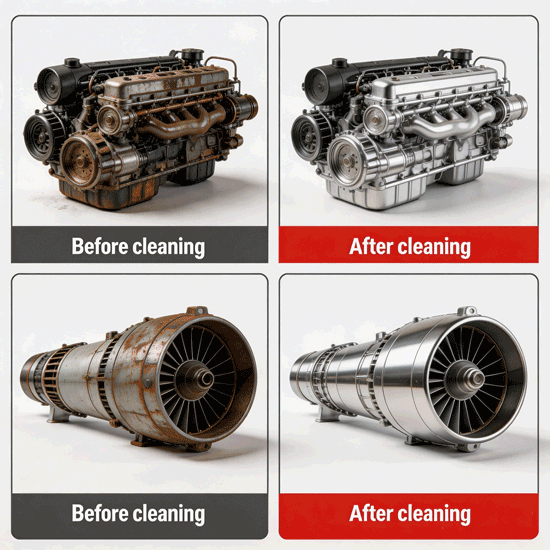 Benefits of ultrasonic cleaning for aerospace components